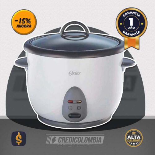 Arrocera Oster Blanca de 10 Tazas con Función de Mantener Caliente